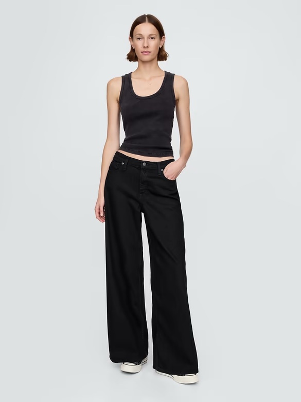 GAP Baggy Mid Rise Jean-Black